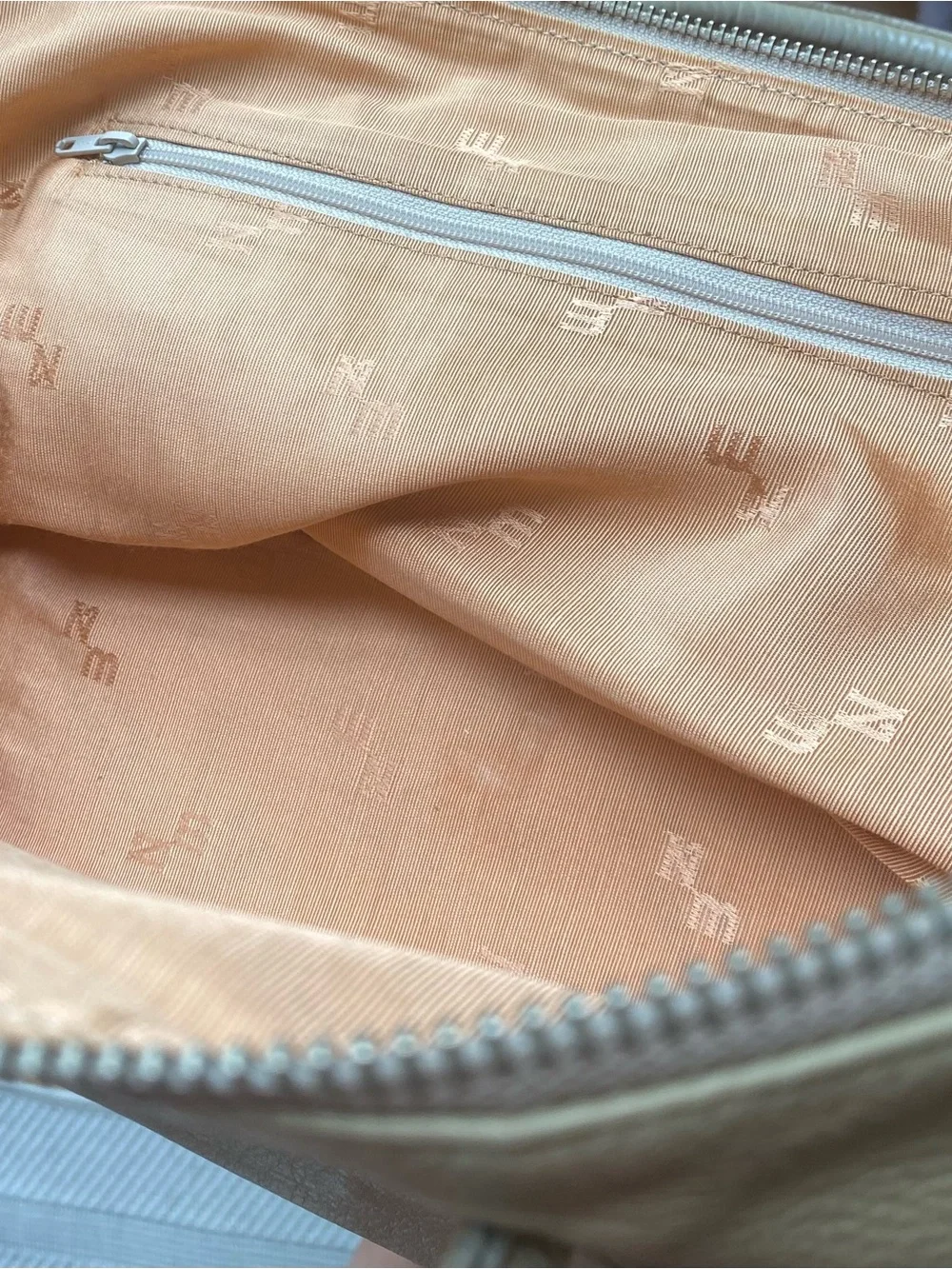 Japanese Vintage Beige Leather Tote Handbag - Neutral Leather Satchel - staple